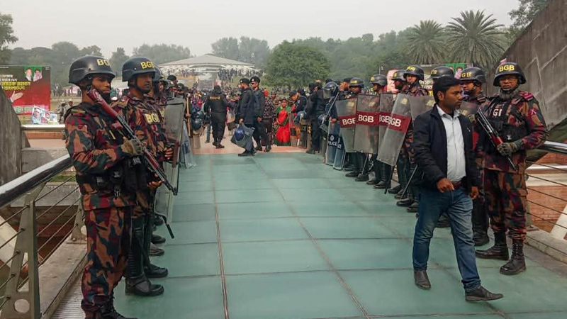 জিয়া উদ্যান ও জাতীয় স্মৃতিসৌধসহ ঢাকা-আরিচা মহাসড়কে বিজিবি মোতায়েন